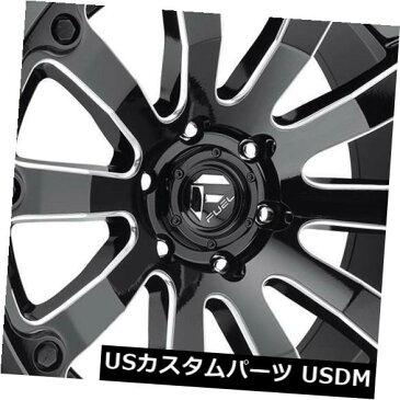 海外輸入ホイール 4-新しい20インチ燃料ディーゼルD598ホイール20x12 8x6.5 / 8x165.1 -44ブラックミルドリム 4-New 20