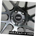 海外輸入ホイール 4-新しい18インチESR RF01 RF1ホイール18x8.5 / 18x9.5 5x114.3 30/35ハイパーブラックスタガー 4-N...