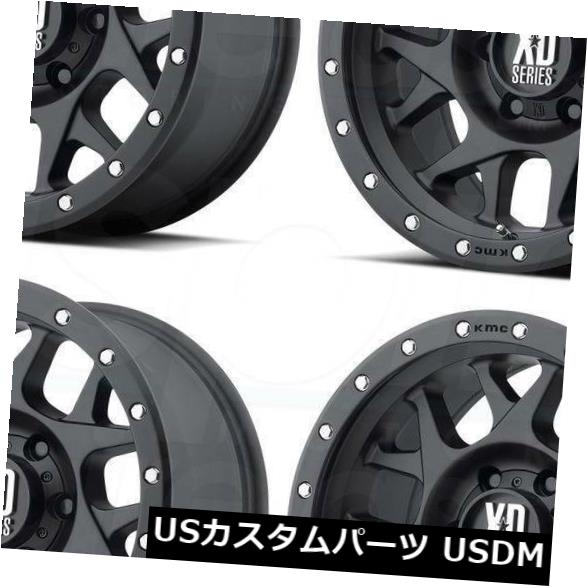 海外輸入ホイール 4-新しい17インチXD XD127いじめホイール17x8.5 8x6.5 / 8x165.1 0ブラックリングリム 4-New 17