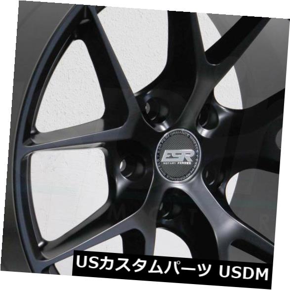 海外輸入ホイール 4-新しい18インチESR RF02 RF2ホイール18x10 5x114.3 25マットブラックリム 4-New 18