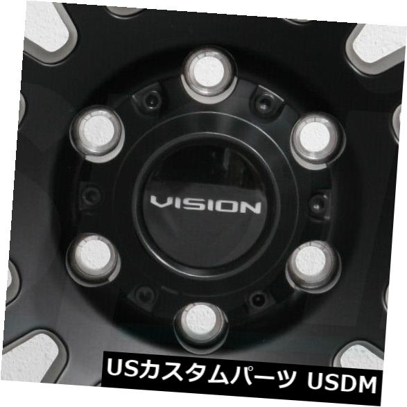 12mm Satin Black Wheel Rim 18" Inch Vision 417 Creep 18x9 6x5.5" 