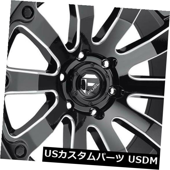 海外輸入ホイール 4-新しい20インチ燃料ディーゼルD598ホイール20x12 8x180 -44ブラックミルドリム 4-New 20