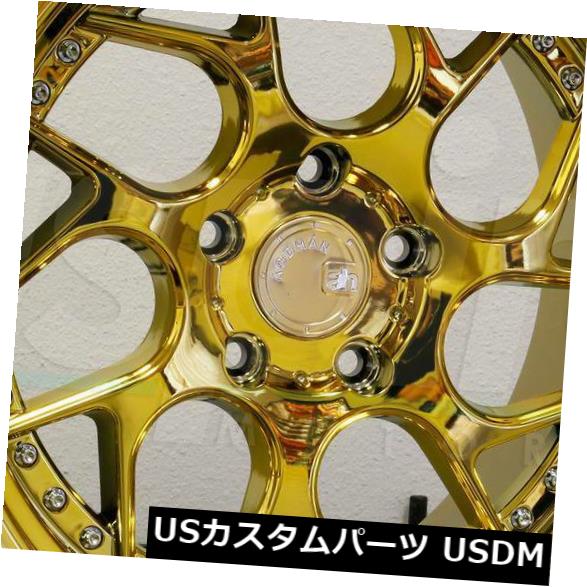 海外輸入ホイール 19x9.5 Aodhan DS01 DS1 5x114.3 22ゴールドバキュームホイールリムセット（4） 19x9.5 Aodhan DS01 DS1 5x114.3 22 Gold Vacuum Wheels Rims Set(4)