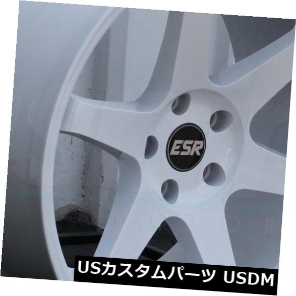 海外輸入ホイール 19x9.5 ESR SR07 SR7 5x112 22ホワイトホイールリムセット（4） 19x9.5 ESR SR07 SR7 5x112 22 White Wheels Rims Set(4)