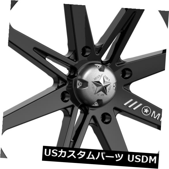 海外輸入ホイール 20x7 MSAオフロードM12ディーゼル4x137 10グロスブラックホイールリムセット（4） 20x7 MSA Off-Road M12 Diesel 4x137 10 Gloss Black Wheels Rims Set(4)