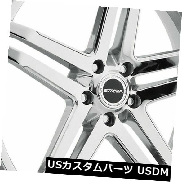 海外輸入ホイール 20x8.5 Strada S40 Domani 5x114.3 40クロームホイールリムセット（4） 20x8.5 Strada S40 Domani 5x114.3 40 Chrome Wheels Rims Set(4)