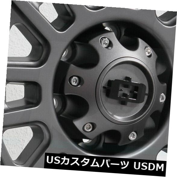 ͢ۥ 20x9 Vision 418 Widow 8x170 12졼ޥɥåץۥॻåȡ4 20x9 Vision 418 Widow 8x170 12 Grey Machined Lip Wheels Rims Set(4)