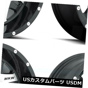 海外輸入ホイール 20x9 MKW M91 5x5 / 5x127 10グロスブラックマシンフェイスホイールリムセット(4) 20x9 MKW M91 5x5/5x127 10 Gloss Black Machine Face Wheels Rims Set(4)