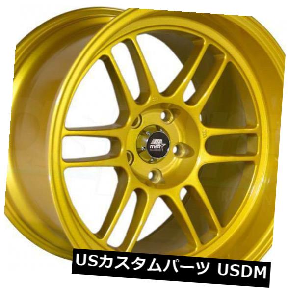 海外輸入ホイール 18x9.5 MST鈴鹿5x112 12ゴールドホイールリムセット（4） 18x9.5 MST Suzuka 5x112 12 Gold Wheels Rims Set(4)