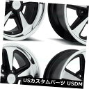 海外輸入ホイール 17x8 / 17x9 US Mags Bandit U109 5x114.3 1/8ブラックマシニングホイールリムセット(4) 17x8/1...