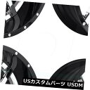 海外輸入ホイール 22x14フューエルスレッジD270 8x170 -70クロームブラックリップホイールリムセット(4) 22x14 Fuel Sledge D...