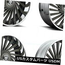 海外輸入ホイール 28x9 / 28x10 DUB Daze S241 5x4.75 / 5x5 5/5ブラックマシニングホイールリムセット(4) 28x9/2...