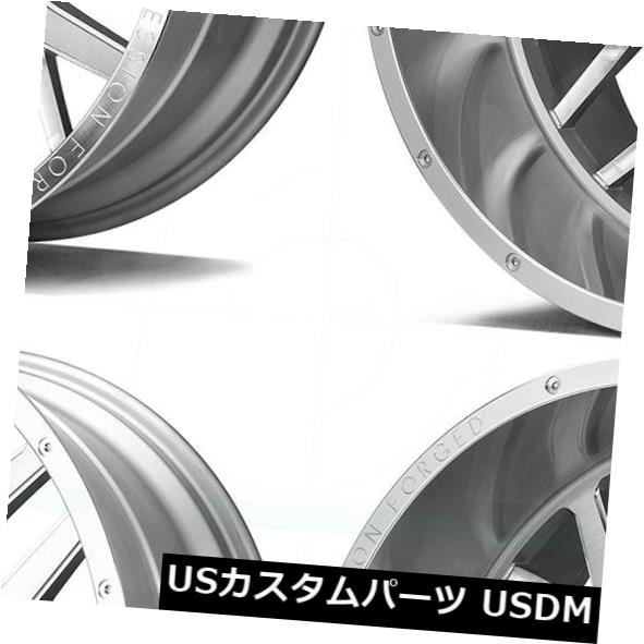 海外輸入ホイール 22x12 AX AX1.1 6x135 / 6x5.5 -44シルバーブラシミルドホイールリムセット（4） 22x12 AXE AX1.1 6x135/6x5.5 -44 Silver Brush Milled Wheels Rims Set(4)