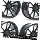 海外輸入ホイール 20x9 / 20x10 Rohana RF2 5x112 35/45ブラックホイールリムセット(4) 20x9/20x10 Rohana RF2 5x112 35/45 Black Wheels Rims Set(4)(2)