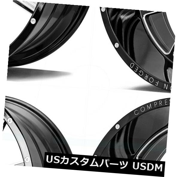 ͢ۥ 22x12 AX AX4.0 5x5 / 5x5.5 -44֥åߥɥۥॻåȡ4 22x12 AXE AX4.0 5x5/5x5.5 -44 Gloss Black Milled Wheels Rims Set(4)