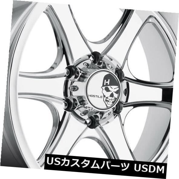 海外輸入ホイール 22x10 Hostile H105 Exile 5x5 / 5x127 -19 Chrome Wheels Rims Set（4） 22x10 Hostile H105 Exile 5x5/5x127 -19 Chrome Wheels Rims Set(4)