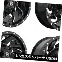 海外輸入ホイール 20x8.25フューエルクリーバーD574 8x170 -176ブラックミルドホイールリムセット(4) 20x8.25 Fuel Cleave...