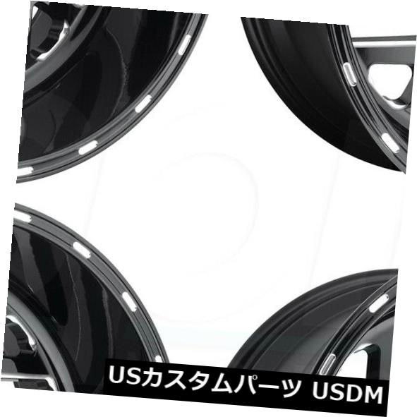 ͢ۥ 20x8.25ǳTriton D581 8x210 -246֥åߥɥۥॻåȡ4 20x8.25 Fuel Triton D581 8x210 -246 Black Milled Wheels Rims Set(4)