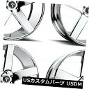 海外輸入ホイール 22x9 DUB Baller S115 5x120 25クロームホイールリムセット(4) 22x9 DUB Baller S115 5x12...