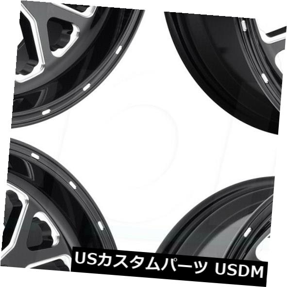 ͢ۥ 22x12 Fuel Titan D588 8x180 -44֥åߥɥۥॻåȡ4 22x12 Fuel Titan D588 8x180 -44 Black Milled Wheels Rims Set(4)