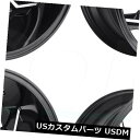 海外輸入ホイール 22x12燃料アベンジャーD606 8x170 -44ブラックマシンドホイールリムセット(4) 22x12 Fuel Avenger D606 8x170 -44 Black Machined Wheels Rims Set(4)