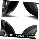 海外輸入ホイール 22x12 Fuel Vortex D637 6x135 -44ブラックミルドホイールリムセット(4) 22x12 Fuel Vortex D...