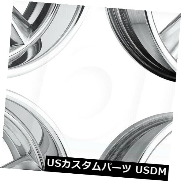 海外輸入ホイール 17x7 / 17x9 US Mags Standard U201 5x4.75 / 5x120.6 5 0/6ポリッシュドホイールリムセット（4） 17x7/17x9 US Mags Standard U201 5x4.75/5x120.65 0/6 Polished Wheels Rims Set(4)