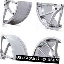 海外輸入ホイール 19x8.5 / 19x9.5 Ferrada FR2 5x114.3 15/20マシンシルバークロームリップホイールセット(4) 19x8....
