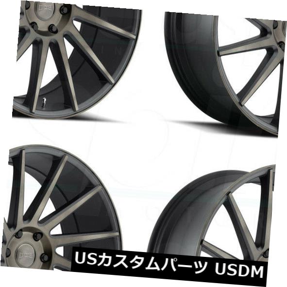 海外輸入ホイール 24x10 DUB Chedda S128 6x5.5 / 6x139.7 30ブラックマシニングホイールリムセット（4） 24x10 DUB Chedda S128 6x5.5/6x139.7 30 Black Machined Wheels Rims Set(4)