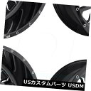 海外輸入ホイール 22x10燃料ストロークD611 8x180 -18ブラックミルドホイールリムセット(4) 22x10 Fuel Stroke D611 8x...
