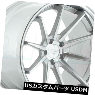 海外輸入ホイール 19x8.5 Ferrada FR4 5x114.3 15マシンシルバークロームリップホイールリムセット（4） 19x8.5 Ferrada FR4 5x114.3 15 Machine Silver Chrome Lip Wheels Rims Set(4)