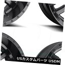 海外輸入ホイール 20x12燃料スレッジD596 8x6.5 / 8x165.1 -44マットブラックホイールリムセット(4) 20x12 Fuel Sledg...
