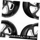 海外輸入ホイール 20x12燃料流量D587 8x170 -43ブラックミルドホイールリムセット(4) 20x12 Fuel Flow D587 8x170 -...