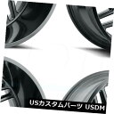 海外輸入ホイール 22x12敵対的なH116ジグソー8x6.5 / 8x165.1 -44フルブラックホイールリムセット（4） 22x12 Hostile H116 Jigsaw 8x6.5/8x165.1 -44 Full Black Wheels Rims Set(4)