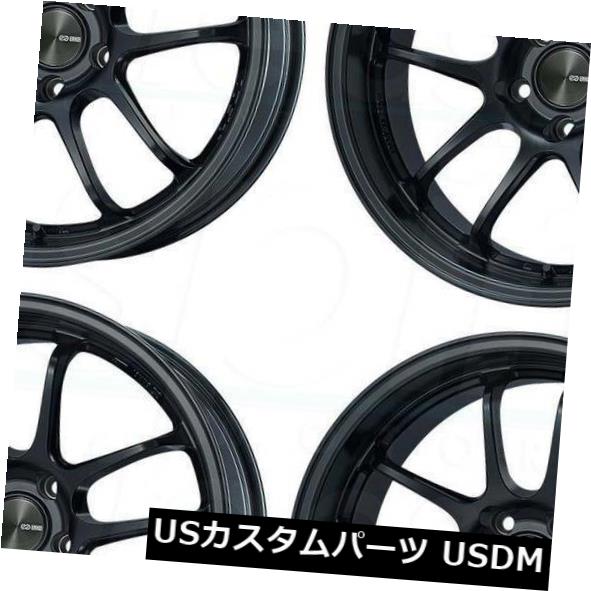 ͢ۥ 18x9.5 Enkei Pf01 5x114.3 35֥åڥȥۥॻåȡ4 18x9.5 Enkei Pf01 5x114.3 35 Black Paint Wheels Rims Set(4)