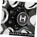 海外輸入ホイール 20x12敵対的なH113レイジ5x5 / 5x127 -44ブラックミルドホイールリムセット(4) 20x12 Hostile H113 R...