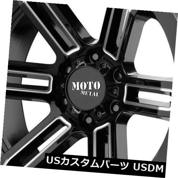 海外輸入ホイール 20x9 Moto Metal MO991 5x5 / 5x127 0ブラックミルドホイールリムセット（4） 20x9 Moto Metal MO991 5x5/5x127 0 Black Milled Wheels Rims Set(4)
