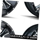 海外輸入ホイール 22x12カリオフロードアナーキー8x6.5 / 8x170 -44サテンブラックミルドホイールRiセット(4) 22x12 Cali Off-Road Anarchy 8x6.5/8x170 -44 Satin Black Milled Wheels Ri Set(4)