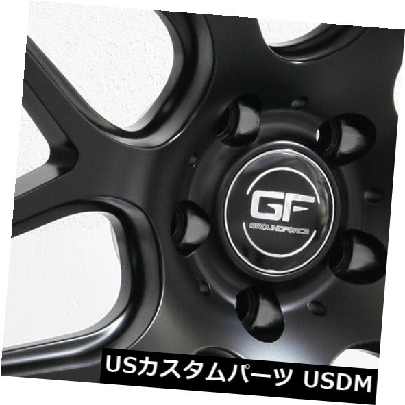 海外輸入ホイール 20x8.5 / 20x10 MRR GF9 5x112 25/25マットブラックホイールリムセット（4） 20x8.5/20x10 MRR GF9 5x112 25/25 Matte Black Wheels Rims Set(4)