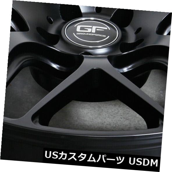 海外輸入ホイール 20x8.5 / 20x10 MRR GF9 5x112 25/25マットブラックホイールリムセット（4） 20x8.5/20x10 MRR GF9 5x112 25/25 Matte Black Wheels Rims Set(4)