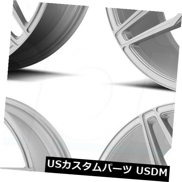 海外輸入ホイール 22x9 / 22x10.5 Asanti Black ABL-11 Sirius 5x115 15/25起毛シルバーホイールセット（4） 22x9/22x10.5 Asanti Black ABL-11 Sirius 5x115 15/25 Brushed Silver Wheels Set(4)