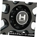 海外輸入ホイール 20x12敵対的なH108スプロケット8x6.5 / 8x165.1 -44フルブラックホイールリムセット（4） 20x12 Hostile H108 Sprocket 8x6.5/8x165.1 -44 Full Black Wheels Rims Set(4)