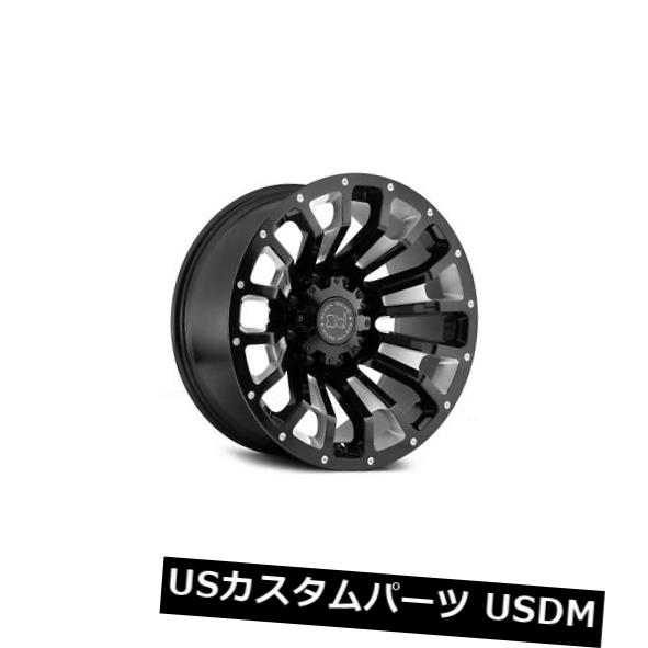 ͢ۥ 20x12֥åԥʥĥ8x6.5 / 8x165.1 -44֥åۥॻåȡ4 20x12 Black Rhino Pinatubo 8x6.5/8x165.1 -44 Black Wheels Rims Set(4)