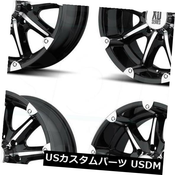 海外輸入ホイール 20x9 XD XD779バッドランズ5x5.5 / 5x139.7 18ブラックマシンホイールリムセット（4） 20x9 XD XD779 Badlands 5x5.5/5x139.7 18 Black Machine Wheels Rims Set(4)