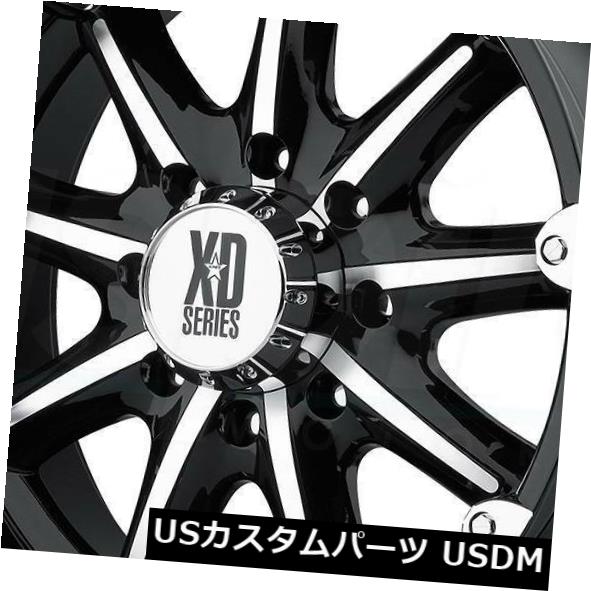 海外輸入ホイール 20x9 XD XD779バッドランズ5x5.5 / 5x139.7 18ブラックマシンホイールリムセット（4） 20x9 XD XD779 Badlands 5x5.5/5x139.7 18 Black Machine Wheels Rims Set(4)