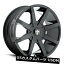 海外輸入ホイール 22x9.5 ET15ダブS110プッシュ5x115 / 5x120.7ブラックホイール（4個セット） 22x9.5 ET15 Dub S110 Push 5x115/5x120.7 Black Wheels (Set of 4)