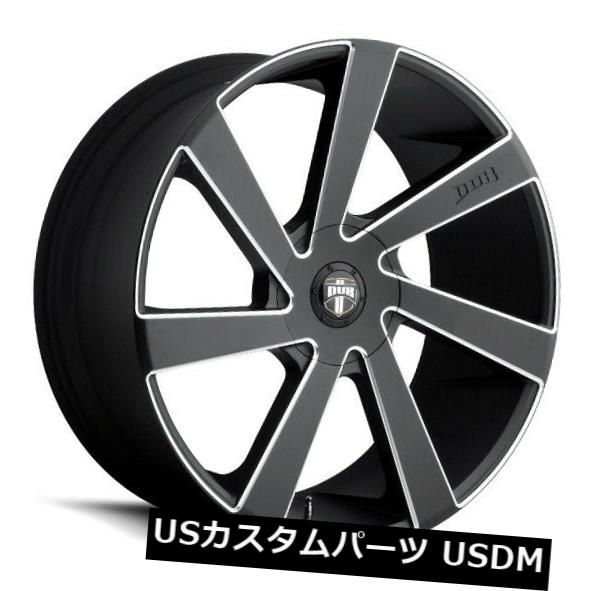 海外輸入ホイール 22x9.5 ET35ダブS133ディレクタ5x150ブラックミルドホイール（4個セット） 22x9.5 ET35 Dub S133 Directa 5x150 Black Milled Wheels (Set of 4)