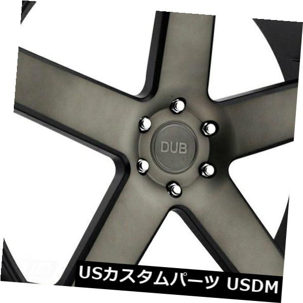 海外輸入ホイール 22x9.5 ET31ダブS116バラー6x139.7ブラックマシニングホイール（4個セット） 22x9.5 ET31 Dub S116 Baller 6x139.7 Black Machined Wheels (Set of 4)