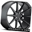 海外輸入ホイール 19x8.5 ET35ニッチM147エッセン5x112マットブラックホイール（4個セット） 19x8.5 ET35 Niche M147 Essen 5x112 Matte Black Wheels (Set of 4)