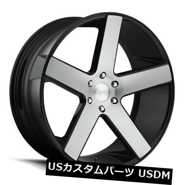 海外輸入ホイール 22x9.5 ET31ダブS217バラー6x139.7ブラックブラッシュホイール（4個セット） 22x9.5 ET31 Dub S217 Baller 6x139.7 Black Brushed Wheels (Set of 4)